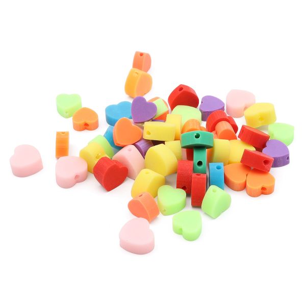 Бусины полимерная глина набор Сердечки 10 мм, 20г, Astra&Craft