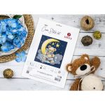 Набор для вышивания нитками Luca-S B1436, Вселенная плюшевого мишки 16х16см