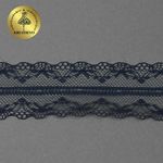 Кружево отделочное в стиле "трикотаж" 40 мм, 150-1 цв.02 т.синий, 9.14 м