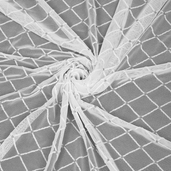 Сетка бельевая эластичная 85 г/м², шир.150 см / 25 метров, с флоком TBY.SZ030218 цв.белый /SZ030218.21/