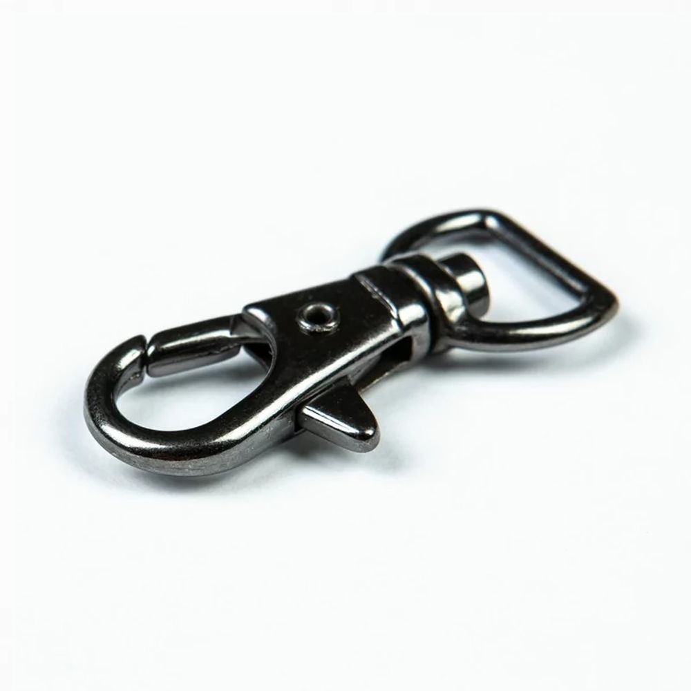 Карабин металл 13.0 мм (40х18 мм), чер/никель, 10 шт