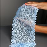 Кружево бельевое эластичное 180 мм / 3 м, TBY.L1351, цв.L3090 голубой, Kruzhevo