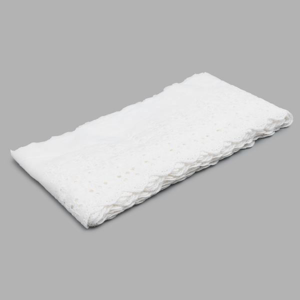 Кружево шитьё х/б 117 мм / 3.4 метра, цвет неотбеленный