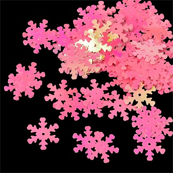 Пайетки плоские FLK524 18 мм цв. 029 розовый уп. 50г