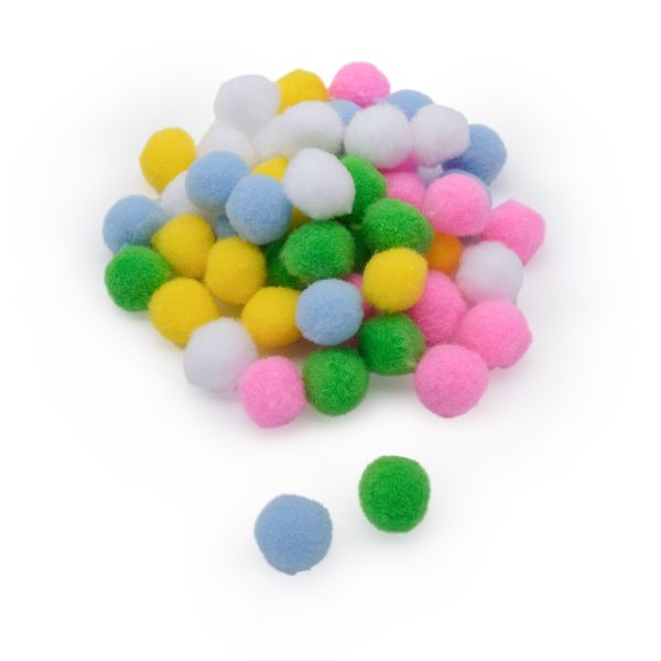 Помпоны Пастель ⌀20мм, 5 цветов, 50 шт, Astra&Craft