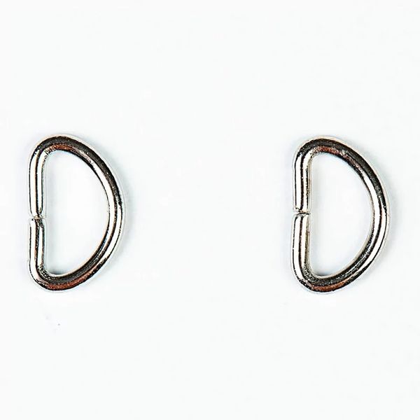 Полукольцо сварное металл внутр. 15 мм (внешн. 20х12 мм, ⌀2.5 мм), 50 шт, никель ГР, 6056