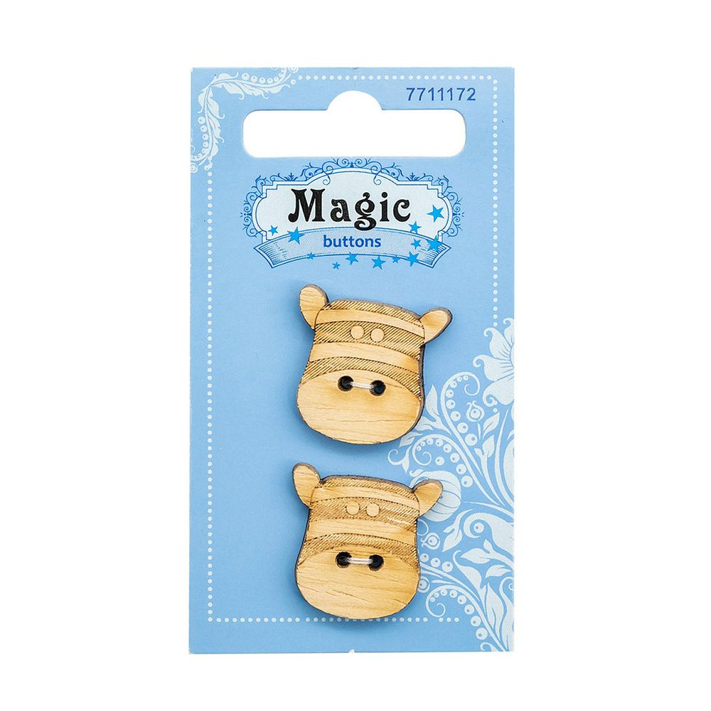 Украшения декоративные пуговицы Зебра, 2 шт, Magic Buttons LW767-V45