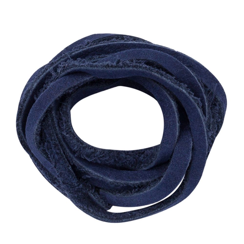 Шнур кожа натуральная ⌀3.0 мм / 1 метр, дизайн 301, 100% кожа, т.синий