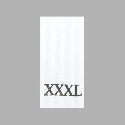 Этикетка-размерник, белый, 10х20 мм, 100 шт, XXXL