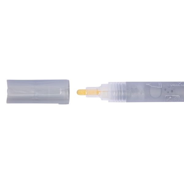 Маркер акриловый 2 мм, перо круглое, 10 шт, M08 серебро/silver, AMV-01 Vista-Artista