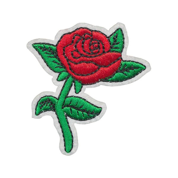 Термоаппликация №91/5, 5 шт, №3262 роза зеркальная 6х7 см, Gamma