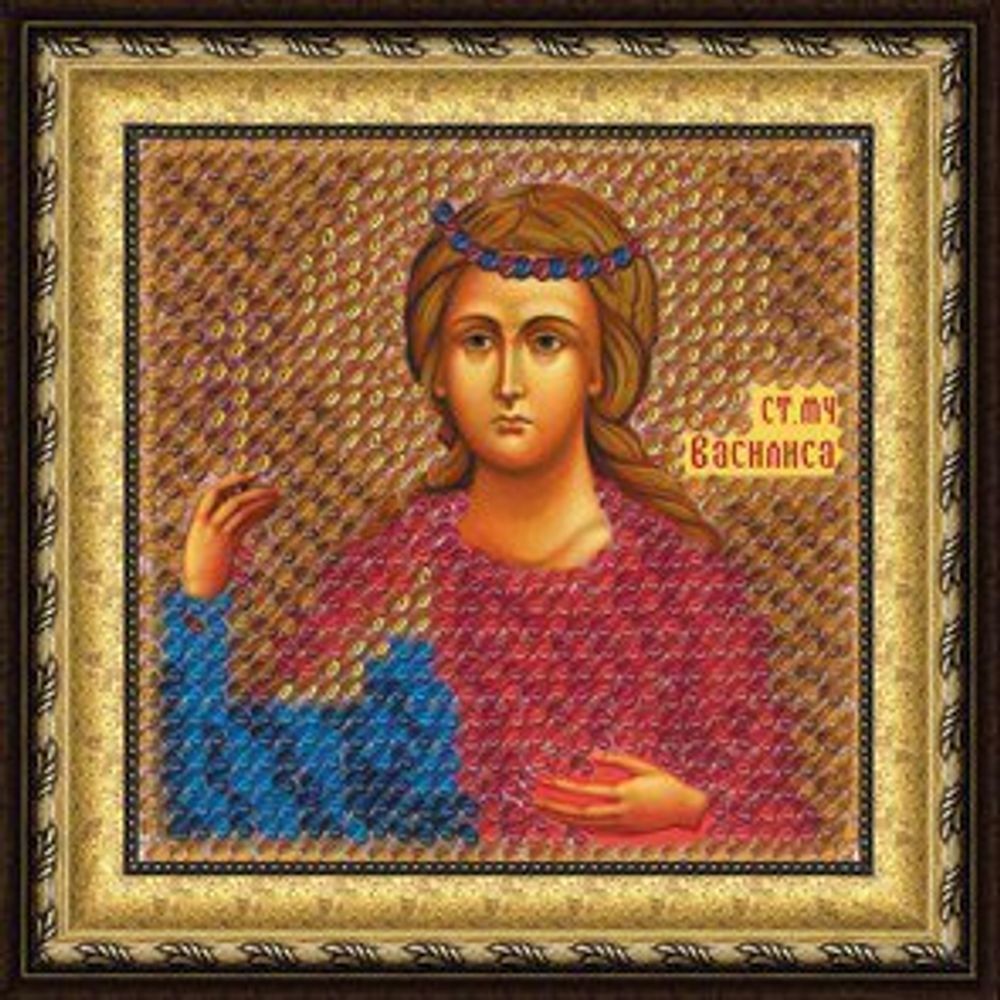 Рисунок для вышивания Вышивальная мозаика (ткань), 4077 Икона Св.мученица Василиса 6,5х6,5 см