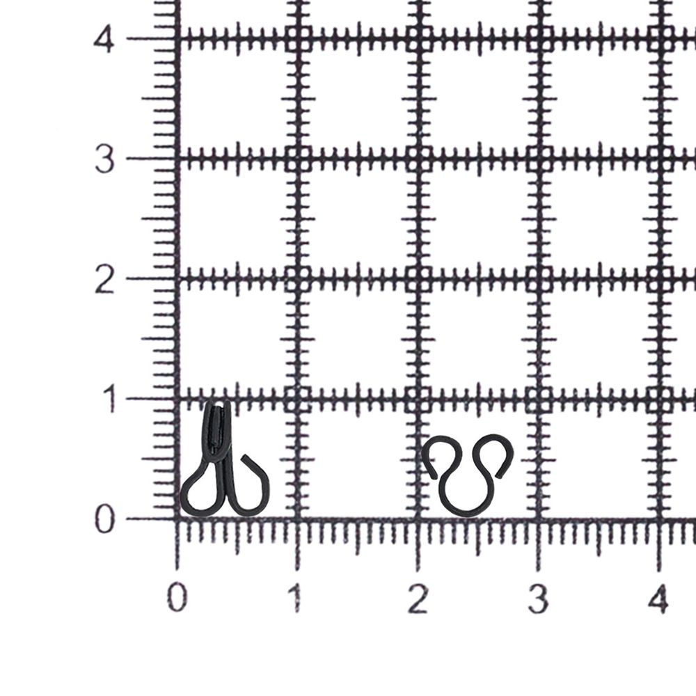 Крючки пришивные 12х7 мм, №1, оксид, 0300-4005