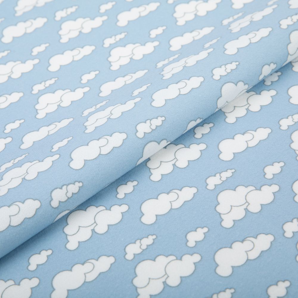 Ткань для пэчворка Peppy Молочные сны фланель, рулон 112 см / 5 метров, МС-19 голубой, Peppy