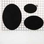 Набор заплаток пришивных из замши, овал 4х5,5см, 6х8,2см, 8х10,9см, с перфорацией, 3 шт (20 черный), 59404