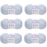 Пряжа Люблю вязать Фитнес 100 / уп.6 мот. по 50 г, 100 м, 555 голубой