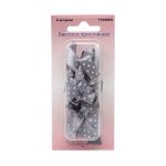 Бантики пришивные 3х2 см, 8 шт, св. серый горох