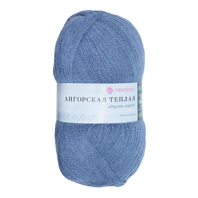Пряжа Пехорка Ангорская теплая / уп.5 мот. по 100 г, 480 м, 256 св.джинса