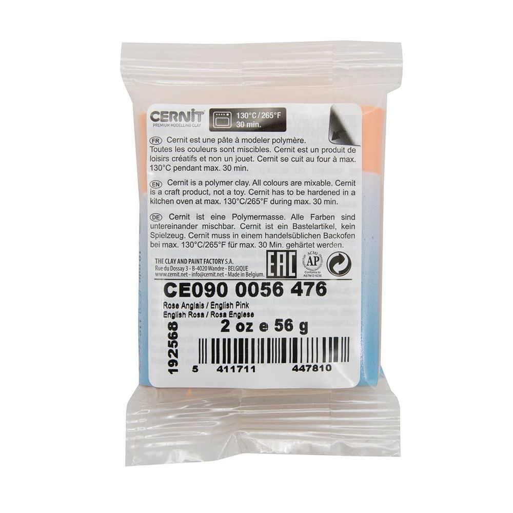 Полимерная глина Cernit №1 запекаемая, классическая 56-62 гр, 476 английская роза