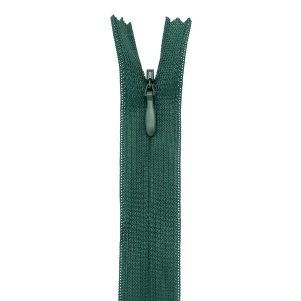 Молния потайная (скрытая) Т3 (3 мм) 1 зам., н/раз., 20 см, зеленый, 31212 / 20, 10 шт