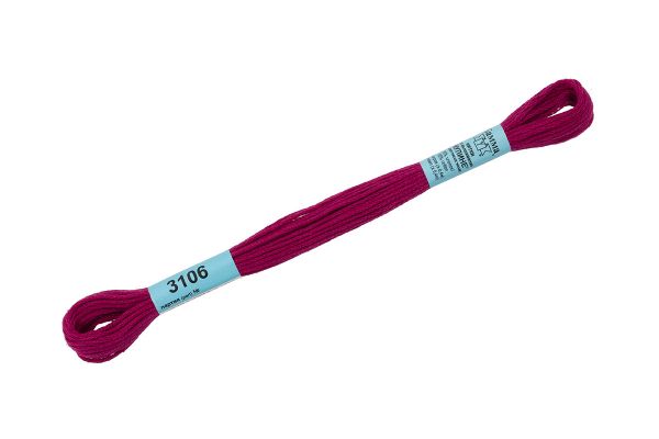 Мулине Gamma 100% хлопок, цв.3106 лиловый, 24 мотка по 8 метров