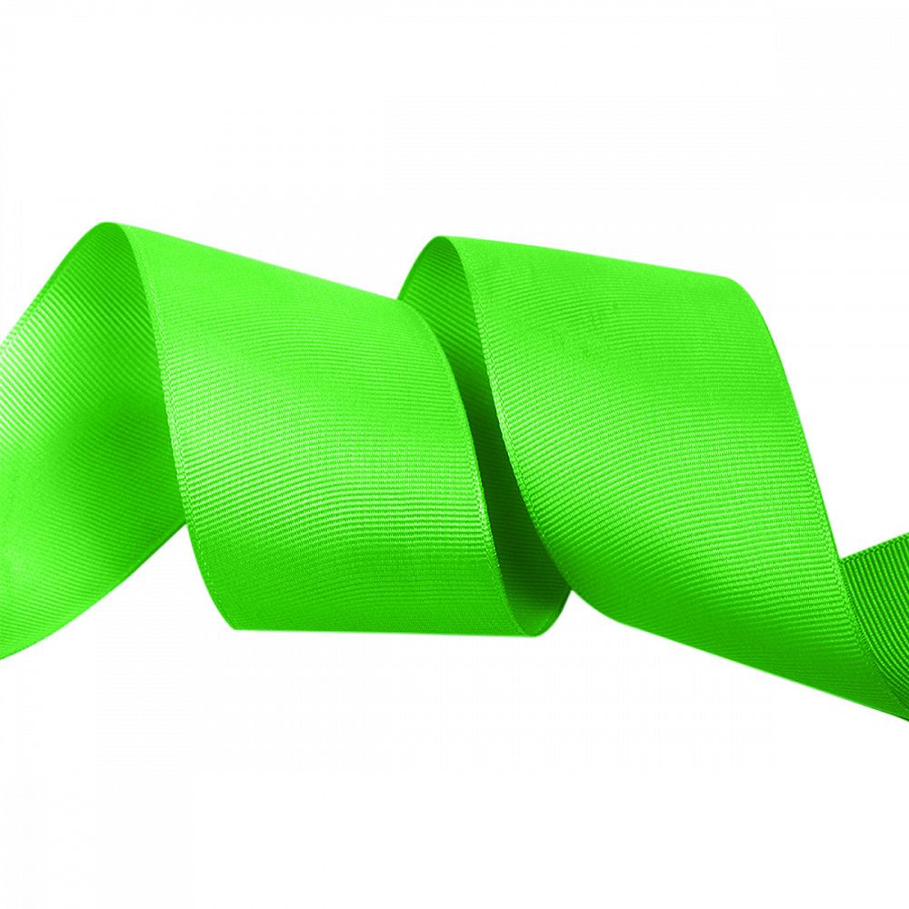 Лента репсовая (в рубчик) 50.0 мм / 22.8±1 метра, 579 ярк.зеленый, Magic4Hobby