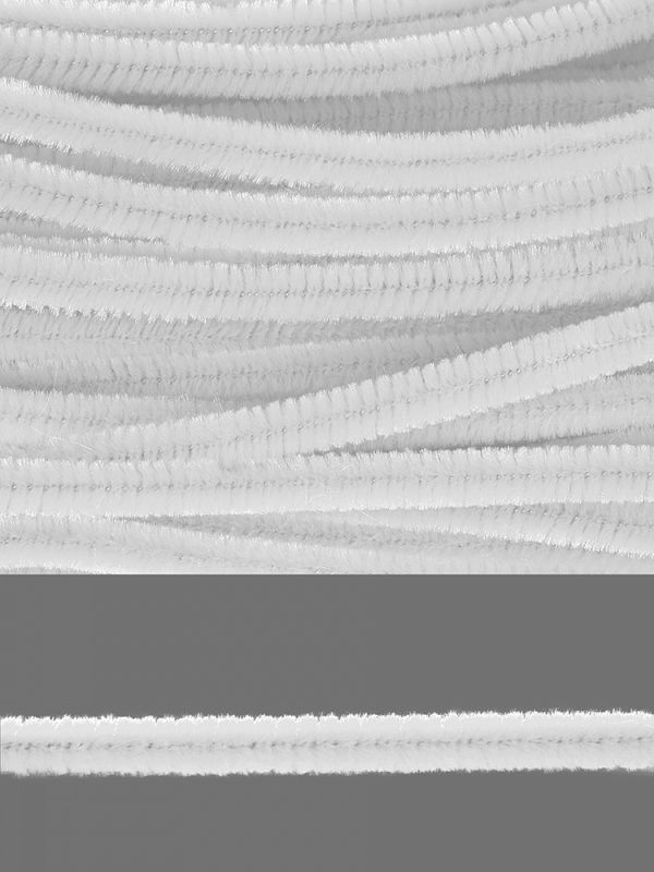 Проволока синельная ⌀6 мм, l=30 см, TBY.0425, #59 белый, 100 шт