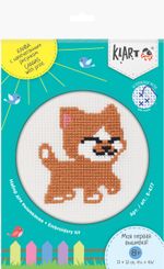 Набор для вышивания нитками Klart, Детские истории. Котёнок, 12х11 см