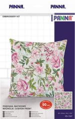Набор для вышивания нитками Panna, Подушка. Магнолия, 40х40 см