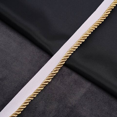 Кант витой 5 мм / 25 метров, белый/88 светлое золото, 3AR3294