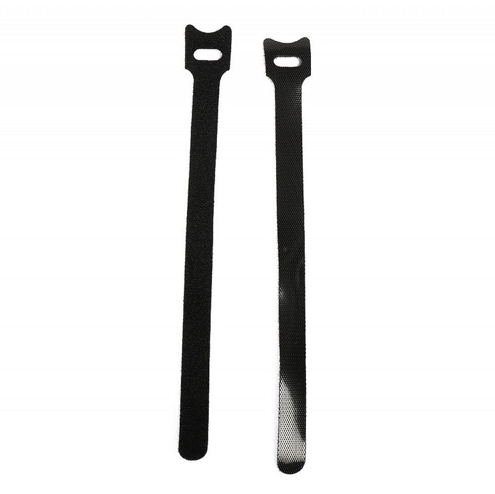 Лента контактная липучка (велкро) хомут 15 мм, 1,2 см, 100 шт, черный /TOS/