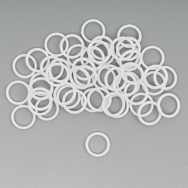 Кольца для бюстгальтера пластик ⌀12.0 мм, 50 шт, белый
