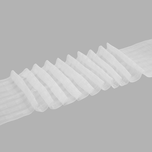 Лента (тесьма) шторная: сборка параллельная (1:2) 80 мм / 100 метров, 438064