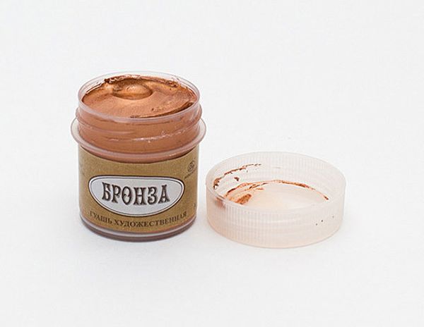 Краска гуашь металлик 20 мл, К2115 бронза, Аква-колор