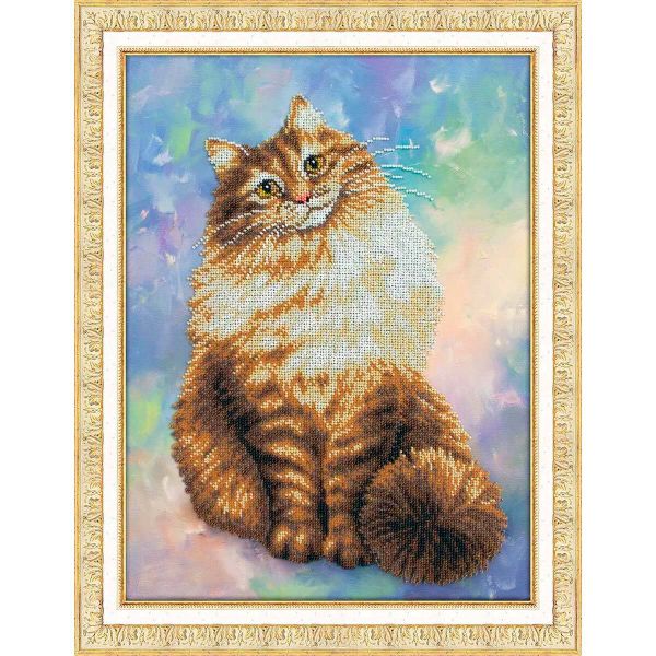 Набор для вышивания бисером Паутинка, Киса 30х40см