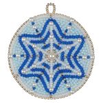 Набор для вышивания бисером Klart, Новогодняя игрушка. Снежинка, 7х6.5 см