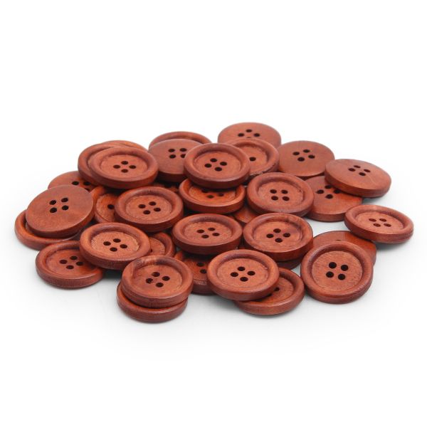 Пуговицы 4 прокола 32L (20мм), Brown1 (коричневый1), 36 шт