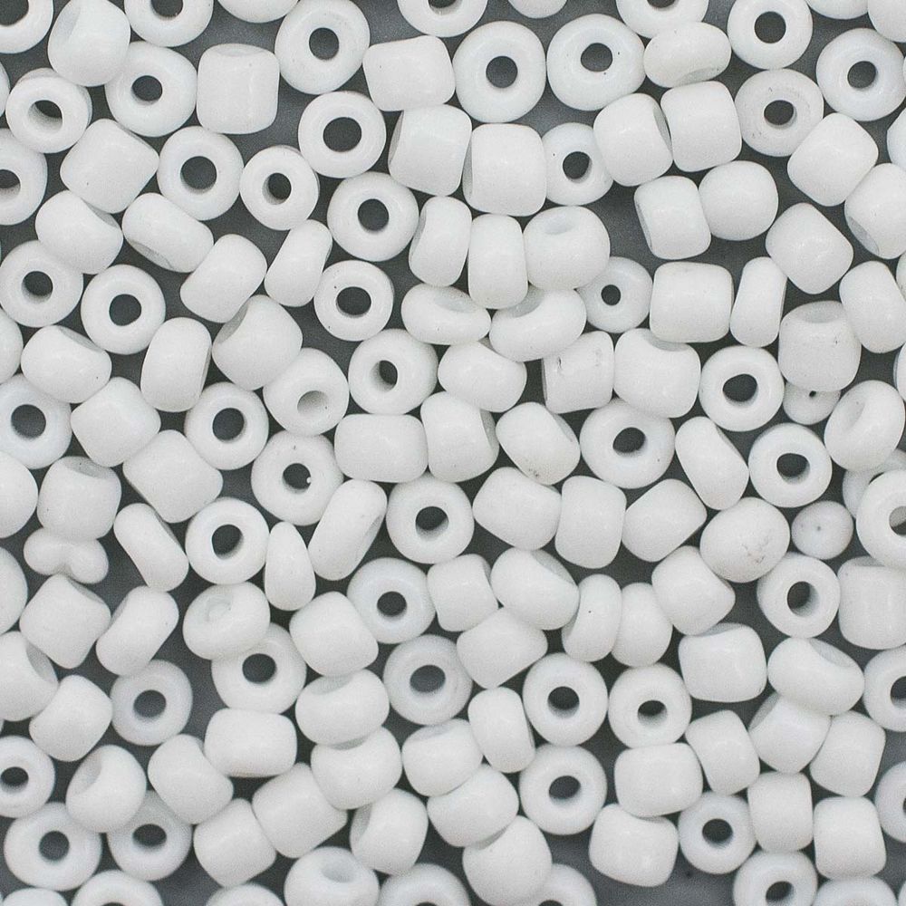 Бисер Astra&amp;Craft 6/0 (4.1 мм), 150 г (10х15 г), цв. 41 белый/непрозрачный