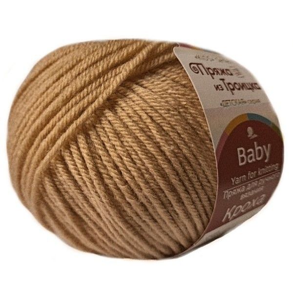 Пряжа Троицкая Кроха / уп.10 мот. по 50 г, 135м, 0124 песочный
