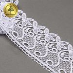 Кружево гипюр (плетёное) 70 мм, диз. 110, цв.01 белый, уп. 9 м, Kruzhevo