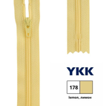 Молния спираль (витая) YKK Т3 (3 мм), 1 зам., н/раз., 20 см, цв. 178 лимон, 0561179/20, уп. 10 шт