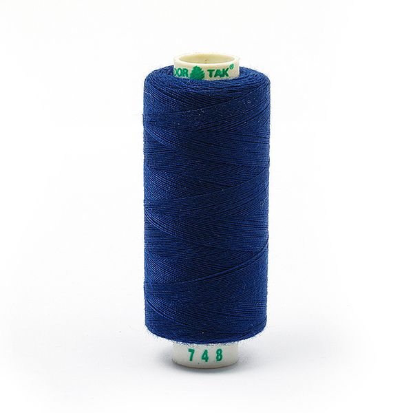 Нитки швейные бытовые Dor Tak 40/2, 366 м / 10 кат., 748 синий
