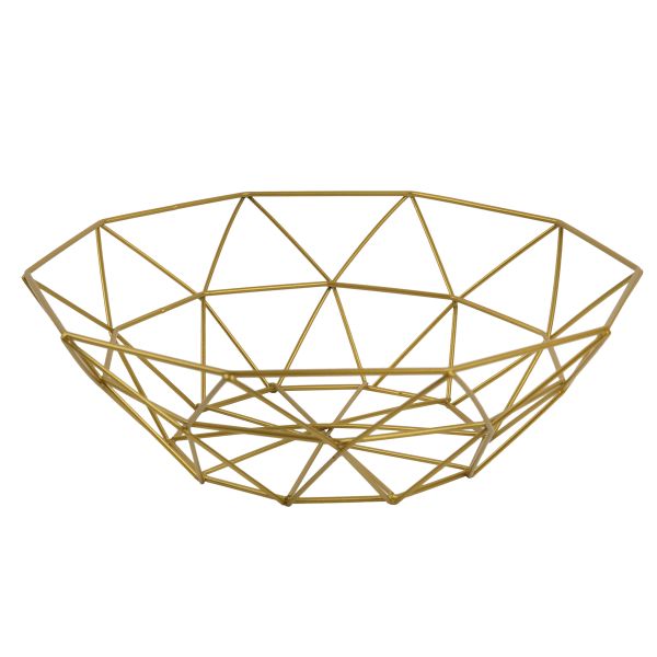 Фруктовница 27х8 см, №02 под золото, Stilerra home PFH-028