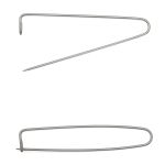 Булавки для незакрытых петель 125 мм, алюминий жемчужно-серый, 2 шт в упак, Prym