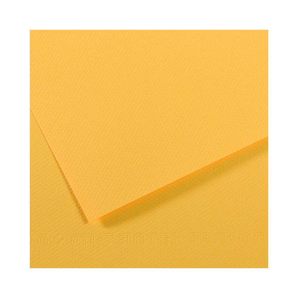 Бумага для пастели 160 г/м², 75х110 см, 25 листов, №400 канареечный, Canson Mi-Teintes C200321117