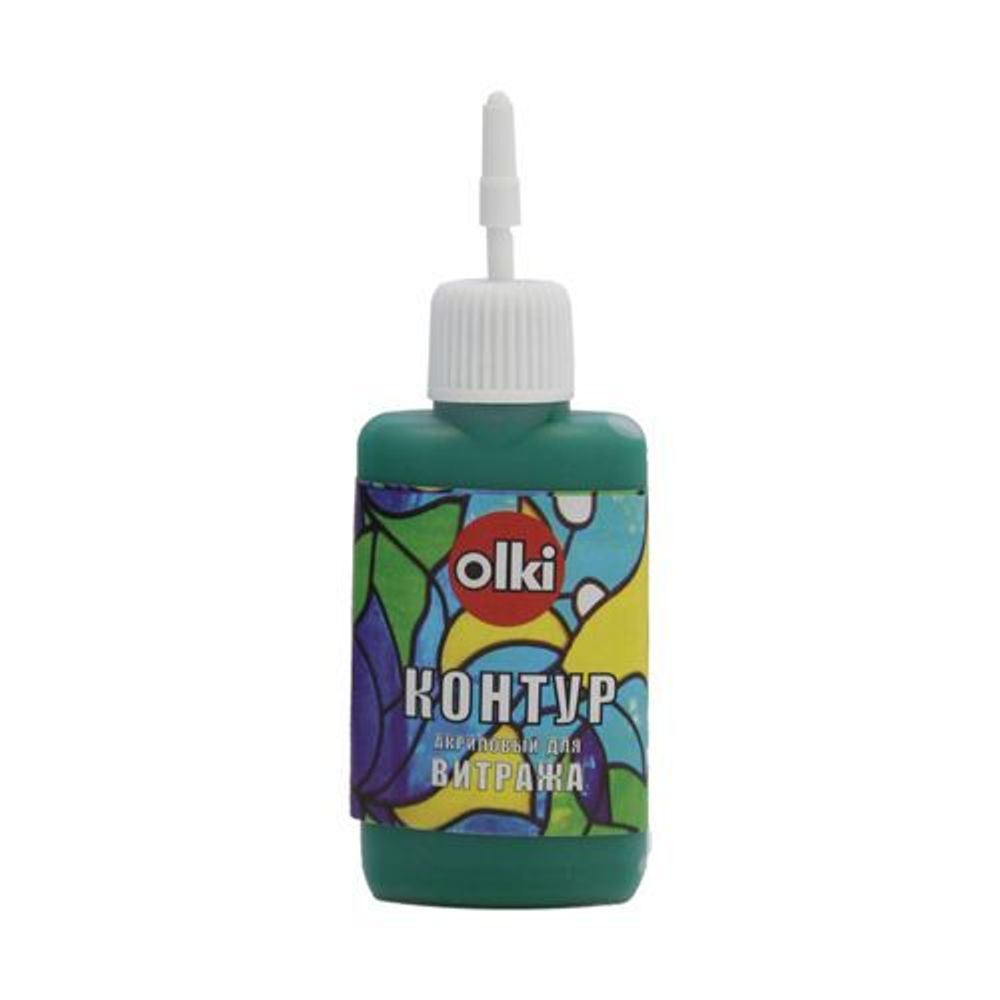 Контур акриловый для стекла и керамики (7426 зеленый (изумрудный))