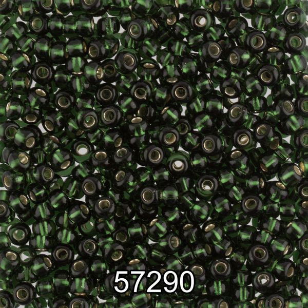 Бисер Preciosa 10/0 (2.3 мм), 500 г, 57290 (Ф232)т.зеленый
