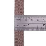 Тесьма (лента) киперная 15 мм / 50 метров, 3 г/м, 100% полиэфир, 09 кофе