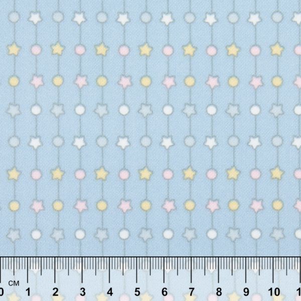 Ткань для пэчворка Peppy Молочные сны фланель, отрез 100х110 см, 175 г/м², МС-13 голубой, Peppy