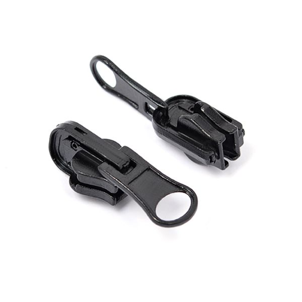 Слайдер (замок) для молнии трактор Т8 (8 мм), автомат, реверсивный, цв.черный, уп.10 шт, Mzipp